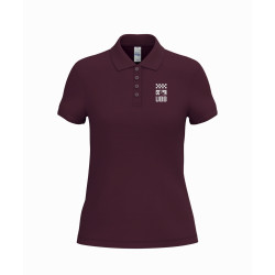 POLO FEMME COMPO BORDEAUX -...